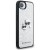 Luksusowe etui Karl Lagerfeld do iPhone 16e (SE 4 2025) Fixed Glitter Karl&Choupette Metal Pin – srebrne
