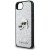Luksusowe etui Karl Lagerfeld do iPhone 16e (SE 4 2025) Fixed Glitter Karl&Choupette Metal Pin – srebrne