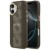 Etui Guess iPhone 17 4G Stripe Brązowe - Oryginalny Pokrowiec MagSafe Złota Ramka