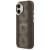 Etui Guess iPhone 17 4G Stripe Brązowe - Oryginalny Pokrowiec MagSafe Złota Ramka