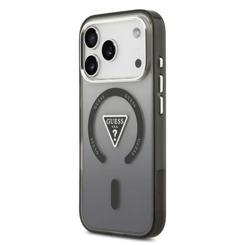 Etui Guess iPhone 17 Pro Max IML Gradient Triangle Logo Czarne - MagSafe