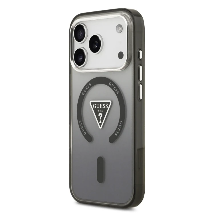 Etui Guess iPhone 17 Pro Max IML Gradient Triangle Logo Czarne - MagSafe