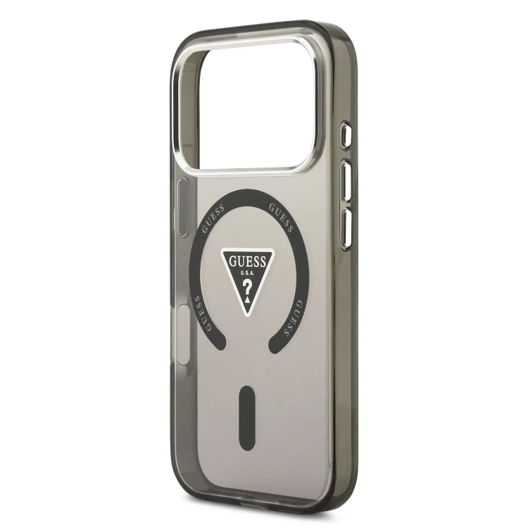 Etui Guess iPhone 17 Pro Max IML Gradient Triangle Logo Czarne - MagSafe