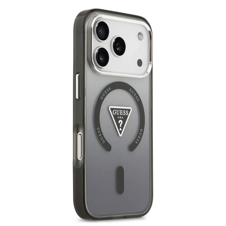 Etui Guess iPhone 17 Pro Max IML Gradient Triangle Logo Czarne - MagSafe