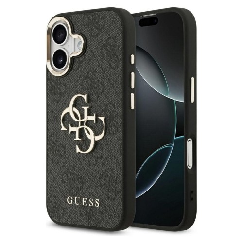 Etui Guess iPhone 17 Big 4G Classic Złoto-Czarne - Futerał MagSafe z Paskiem