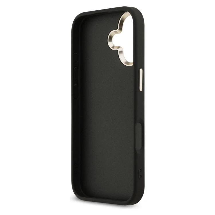 Etui Guess iPhone 17 Big 4G Classic Złoto-Czarne - Futerał MagSafe z Paskiem