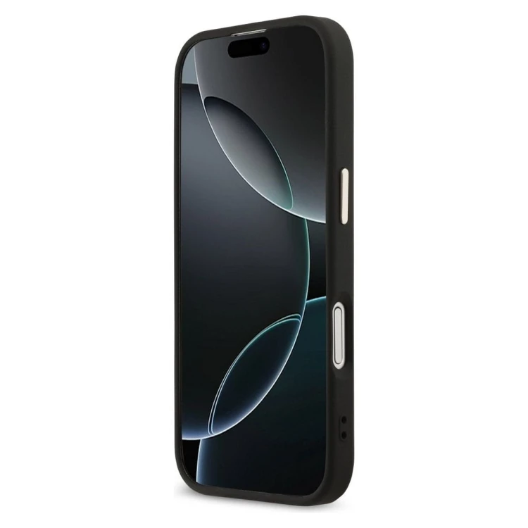 Etui Guess iPhone 17 Big 4G Classic Złoto-Czarne - Futerał MagSafe z Paskiem