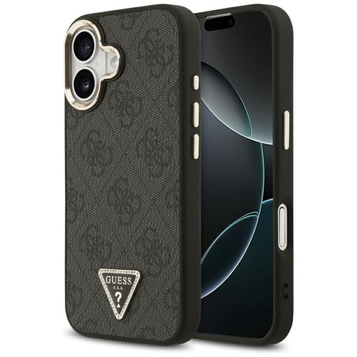 Etui Guess iPhone 17 4G Triangle Logo Złoto-Czarne - Oryginalny Pokrowiec MagSafe