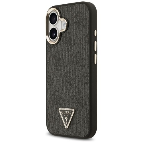 Etui Guess iPhone 17 4G Triangle Logo Złoto-Czarne - Oryginalny Pokrowiec MagSafe