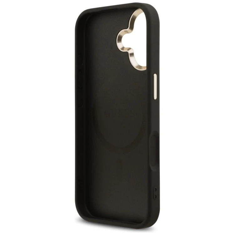 Etui Guess iPhone 17 4G Triangle Logo Złoto-Czarne - Oryginalny Pokrowiec MagSafe