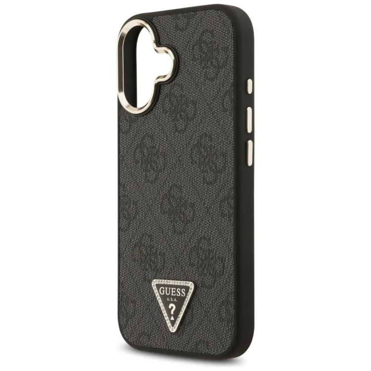 Etui Guess iPhone 17 4G Triangle Logo Złoto-Czarne - Oryginalny Pokrowiec MagSafe