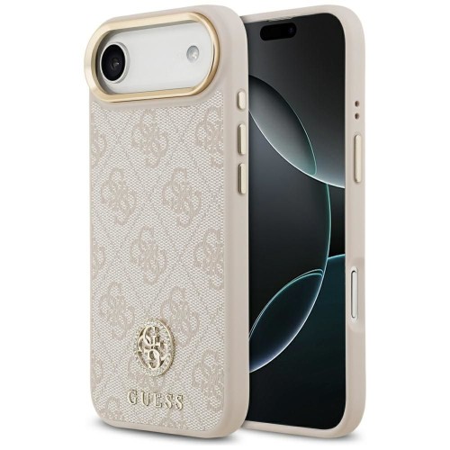 Etui Guess iPhone 17 Air 4G Strass Logo Różowe - Oryginalny Pokrowiec MagSafe