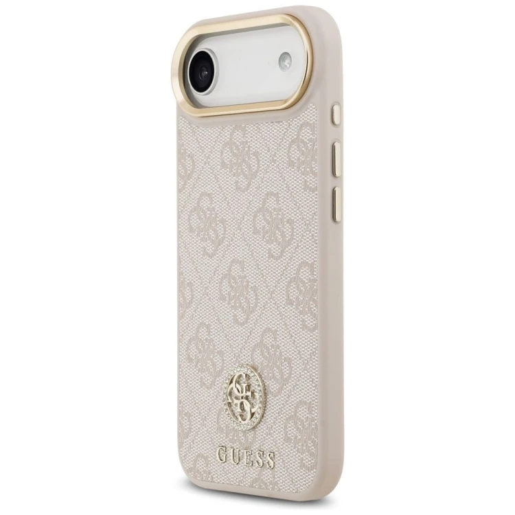 Etui Guess iPhone 17 Air 4G Strass Logo Różowe - Oryginalny Pokrowiec MagSafe