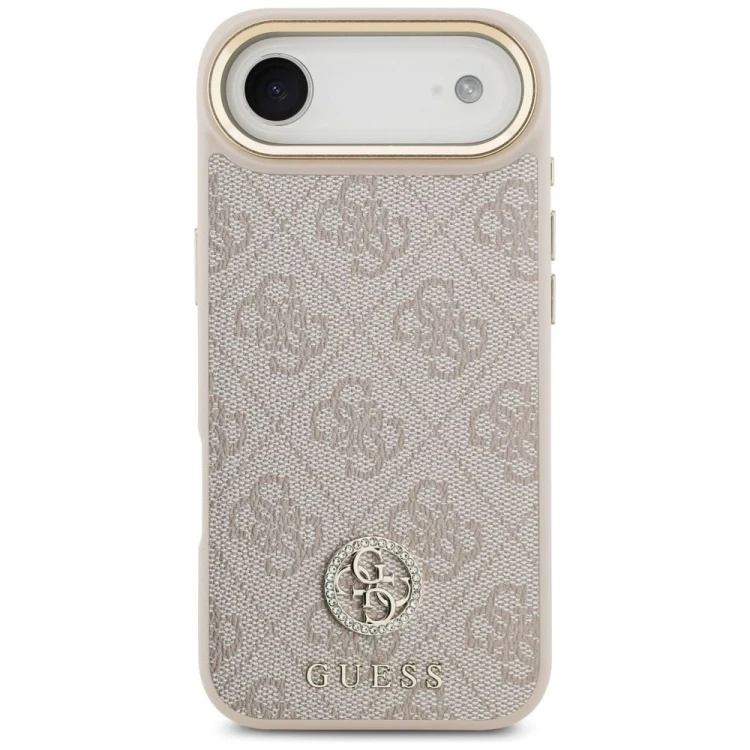Etui Guess iPhone 17 Air 4G Strass Logo Różowe - Oryginalny Pokrowiec MagSafe