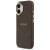 Etui Guess iPhone 17 Peony Hot Stamp Brązowe - Saffiano MagSafe Gold Detale