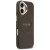 Etui Guess iPhone 17 Peony Hot Stamp Brązowe - Saffiano MagSafe Gold Detale