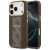 Etui Guess iPhone 17 Pro 4G Stripe Brązowe - Oryginalny Pokrowiec MagSafe Złota Ramka