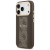 Etui Guess iPhone 17 Pro 4G Stripe Brązowe - Oryginalny Pokrowiec MagSafe Złota Ramka