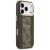 Etui Guess iPhone 17 Pro 4G Stripe Brązowe - Oryginalny Pokrowiec MagSafe Złota Ramka