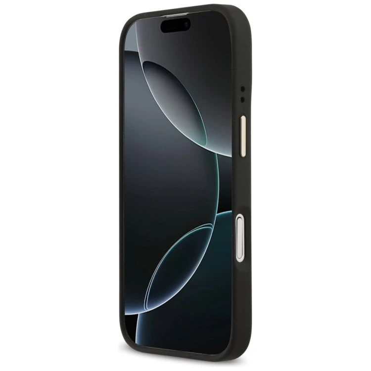 Etui Guess iPhone 17 4G Stripe Czarne - Oryginalny Pokrowiec MagSafe Złote Detale