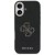 Etui Guess iPhone 17 FW Resin Logo Czarne - Skóra Ekologiczna Srebrne 4G