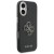 Etui Guess iPhone 17 FW Resin Logo Czarne - Skóra Ekologiczna Srebrne 4G