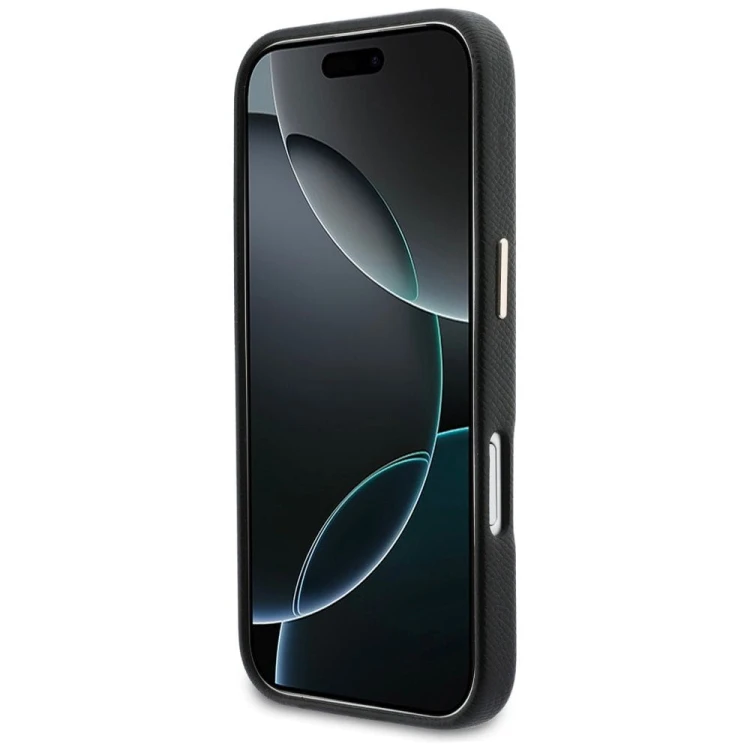 Etui Guess iPhone 17 FW Resin Logo Czarne - Skóra Ekologiczna Srebrne 4G