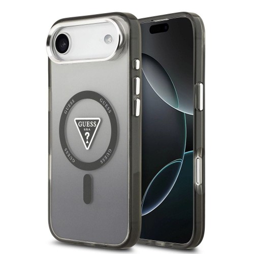 Etui Guess iPhone 17 Air IML Gradient Triangle Logo Czarne - MagSafe