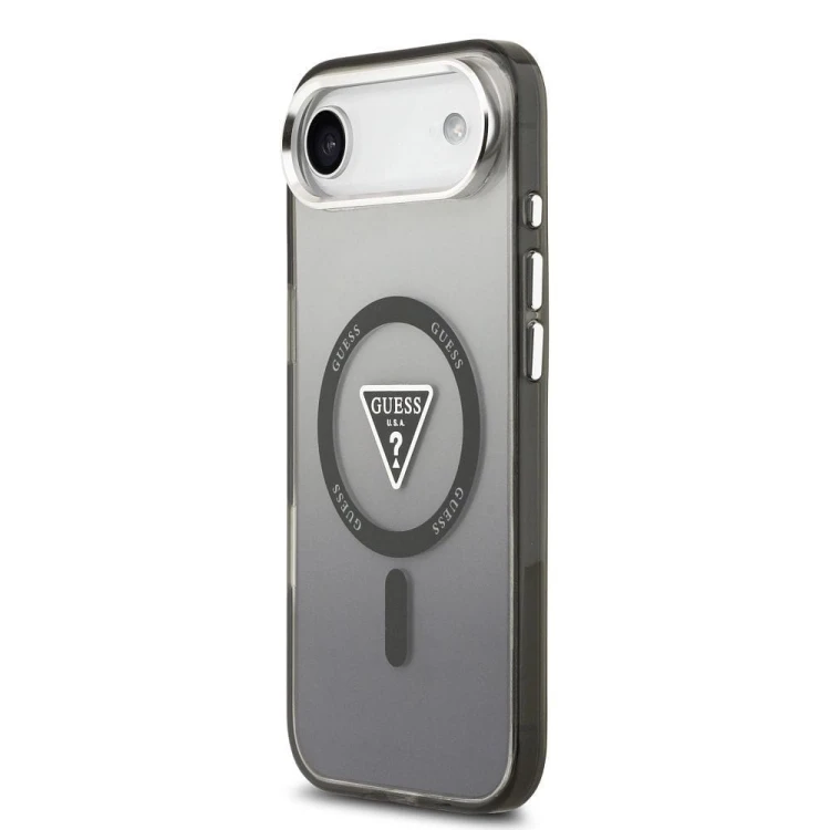 Etui Guess iPhone 17 Air IML Gradient Triangle Logo Czarne - MagSafe