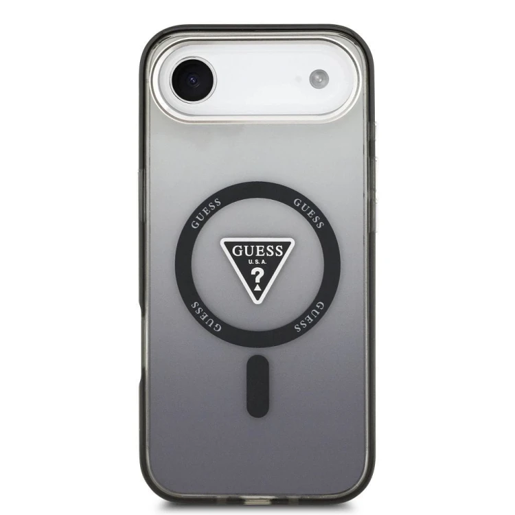 Etui Guess iPhone 17 Air IML Gradient Triangle Logo Czarne - MagSafe