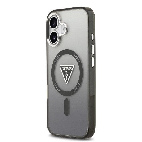 Etui Guess iPhone 17 IML Gradient Triangle Logo Czarne - MagSafe