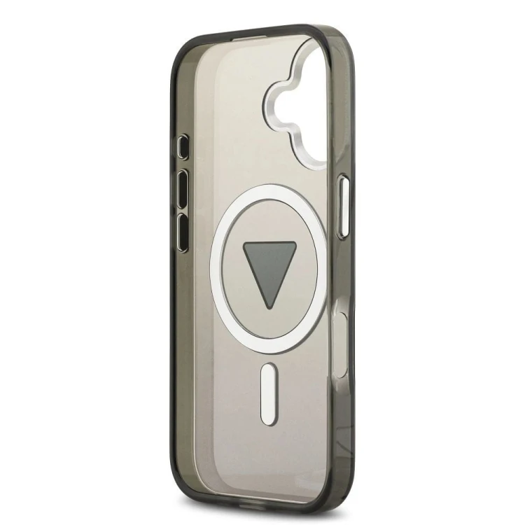 Etui Guess iPhone 17 IML Gradient Triangle Logo Czarne - MagSafe