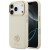 Etui Guess iPhone 17 Pro Grained Strass Logo Beżowe - Oryginalny Pokrowiec MagSafe
