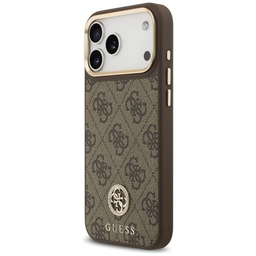Etui Guess iPhone 17 Pro Max 4G Strass Logo Brązowe - Oryginalny Pokrowiec MagSafe
