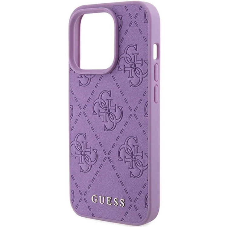 Guess etui iPhone 15 Pro Max jasny fiolet Quilted 4G Classic – oryginalne GUHCP15XP4EPMU