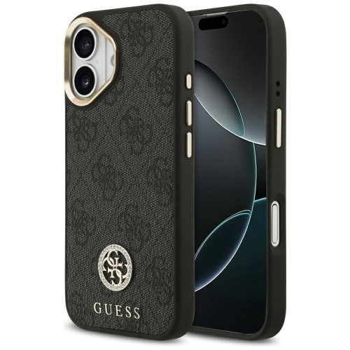 Etui Guess iPhone 17 4G Strass Logo Czarne - Oryginalny Pokrowiec MagSafe