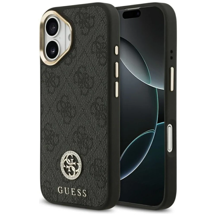 Etui Guess iPhone 17 4G Strass Logo Czarne - Oryginalny Pokrowiec MagSafe