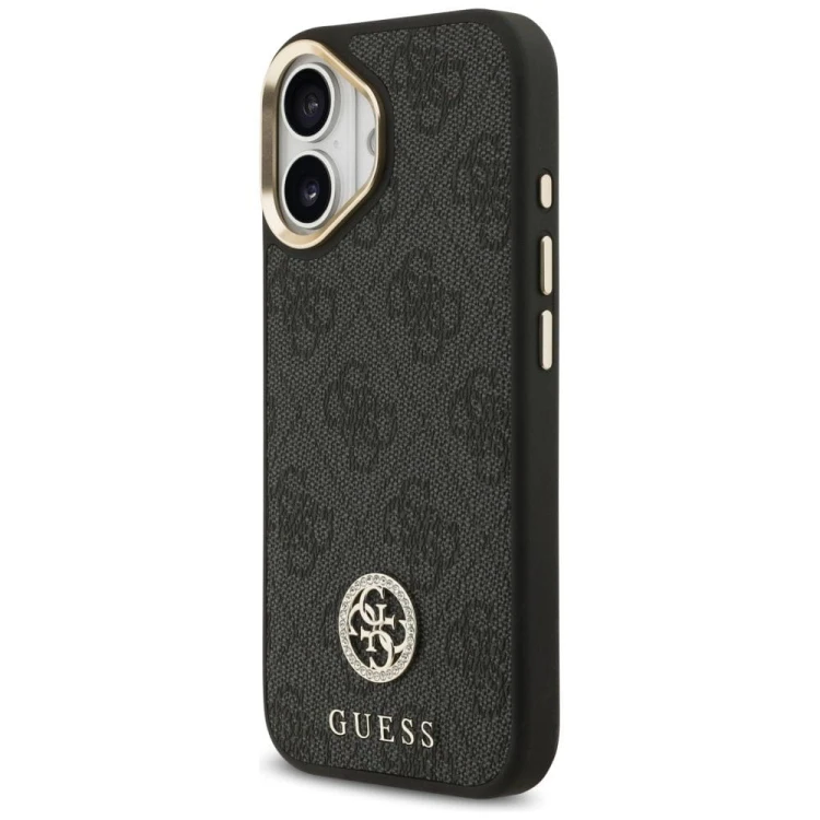 Etui Guess iPhone 17 4G Strass Logo Czarne - Oryginalny Pokrowiec MagSafe