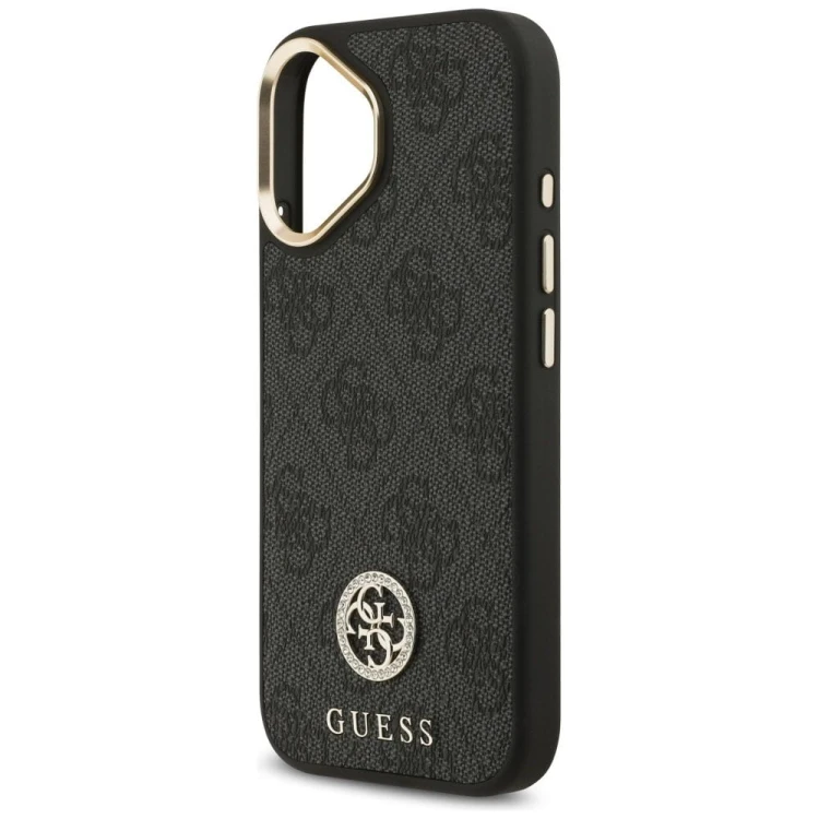 Etui Guess iPhone 17 4G Strass Logo Czarne - Oryginalny Pokrowiec MagSafe