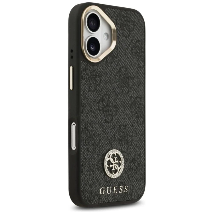 Etui Guess iPhone 17 4G Strass Logo Czarne - Oryginalny Pokrowiec MagSafe