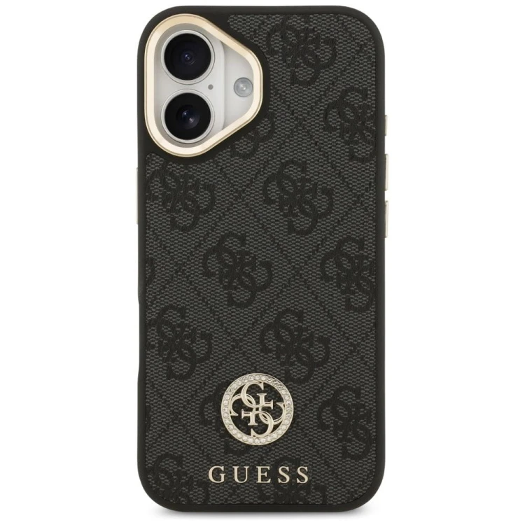 Etui Guess iPhone 17 4G Strass Logo Czarne - Oryginalny Pokrowiec MagSafe