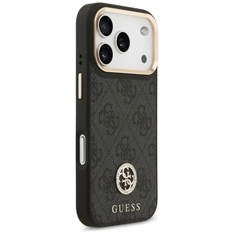 Etui Guess iPhone 17 Pro 4G Strass Logo Czarne - Oryginalny Pokrowiec MagSafe