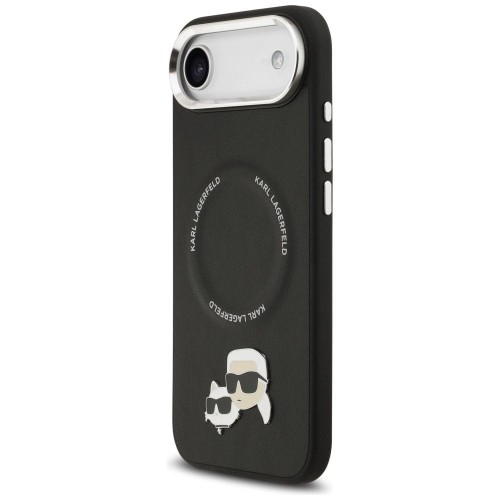 Luksusowe etui Karl Lagerfeld do iPhone 17 Air MagSafe Karl & Choupette Pins – czarne
