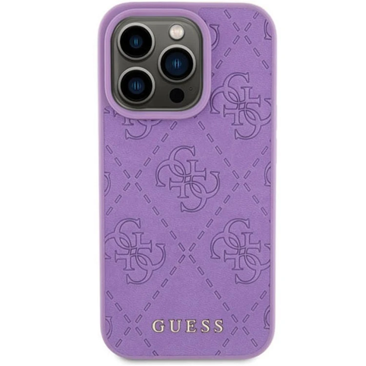 Guess etui iPhone 15 Pro Max jasny fiolet Quilted 4G Classic – oryginalne GUHCP15XP4EPMU