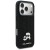 Luksusowe etui Karl Lagerfeld do iPhone 17 Pro Rhinestones Karl & Choupette Pin – czarne