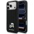 Luksusowe etui Karl Lagerfeld do iPhone 17 Pro Max Rhinestones Karl & Choupette Pin – czarne