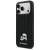 Luksusowe etui Karl Lagerfeld do iPhone 17 Pro Max Rhinestones Karl & Choupette Pin – czarne