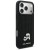 Luksusowe etui Karl Lagerfeld do iPhone 17 Pro Max Rhinestones Karl & Choupette Pin – czarne