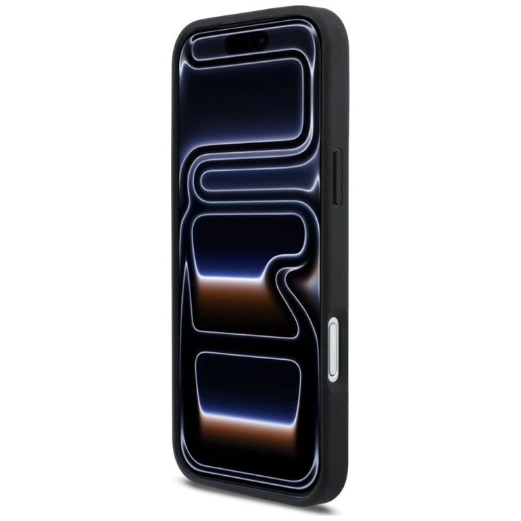 Luksusowe etui Karl Lagerfeld do iPhone 17 Pro Max Rhinestones Karl & Choupette Pin – czarne