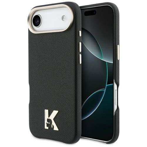 Luksusowe etui Karl Lagerfeld do iPhone 17 Air MagSafe Karl Head Logo – czarne